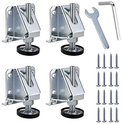 Sumnacon Schwerlast-Möbel-Nivellierfüße 4 Stück M10 für Tische, Regale, Schränke, Werkbank mit Sicherungsmuttern