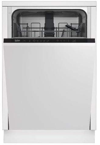 beko DIS35020 - SLIM 45 cm built-in dishwasher with total retractable, 10 place settings, LED, silent