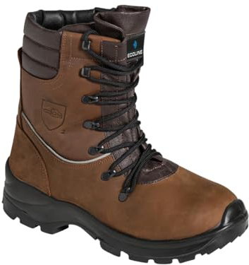 RATIOPARTS Unisex Ecoline Schnittschutzstiefel Sicherheitsschuhe Klasse 2 braun Größe 43 Forststiefel, EU