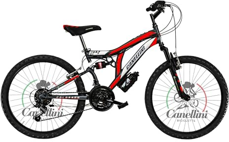 Bicicletta Bambino FULL SUSPENSION 24 COLORADO - Ruote 24 (nero/rosso)
