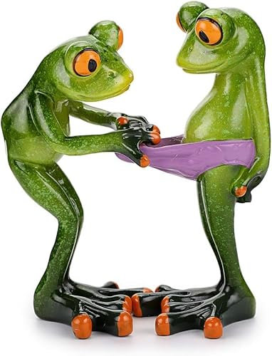 Primepixell Figurines de Grenouille, Statue de Grenouille en résine Amusante à Collectionner Décoration Artisanale créative Cadeau pour la Maison, Le Bureau, Le Patio, Le Jardin Décoration de Voiture
