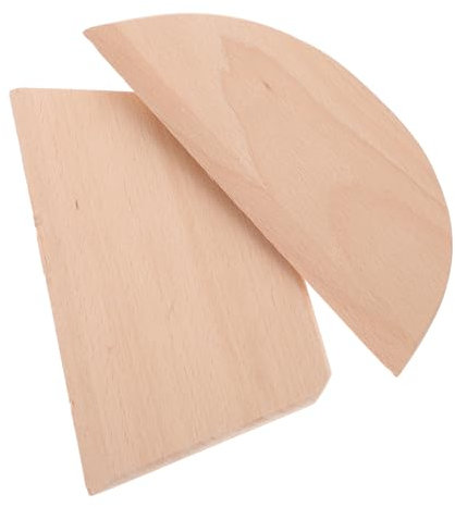 Garneck Raspador De Masa De 2 Piezas Cortador De Pizza Utensilio De Cocina Estilo Trapezoide Color Natural