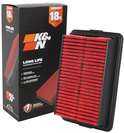 K&N Engine Air Filter: Long Life 18,000 Mile Replacement Air Filter: Compatible with 2017-2019 Hyundai/Kia L3/L4 (Elanta, i30, Kona, Veloster, Cee d, Forte), KNA-5050