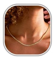 DORANA 3mm Thick 925 Gold Chains for Women Cuban Chain Necklace for Mom Gold Cuban Necklace Jewellery 20inch