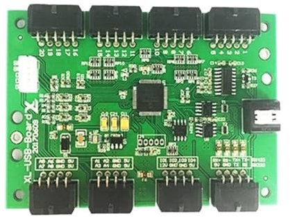 OUTFYT Carte de contrôle de Mouvement à 8 s, Carte de contrôle de simulateur, Carte de contrôle d'ordinateur Industriel, Carte de contrôle de Joystick,Contrôle Précis(8-Axis Control+Expansion Board)