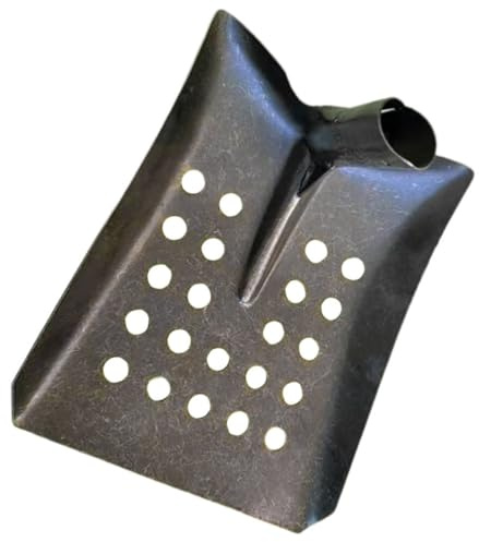 SAFIGLE Pala Resistente al Desgaste Rotura para Limpiar Estiércol de Aves de Corral y Vacas de Metal Negro, Adecuado para Limpieza Agrícola y Granjas