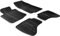 Satz Gummimatten kompatibel mit Citroen C1 / Peugeot 107 / Toyota Aygo 2005-2009 (T Profil 4-teilig + Montage-clips)