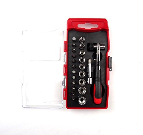 Jurmann ST36-44 23-tlg. Werkzeug Satz Bit Set 1/4 Ratsche Knarre Nüsse Torx Schlitz Pozi Kreuz