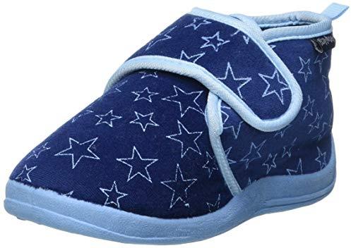 Playshoes GmbH Velcro Stars, Unisex Kids’ Low-Top Slippers, Blue (Navy), 6 Child UK (22/23 EU)