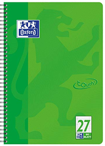 Oxford Touch Notepad A4 Lined with Double Margin 80 Sheets Green