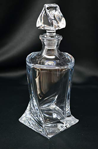 Whiskey Decanter, Vodka Water Carafe 23oz / 650ml, Old Fashioned, Crystal Gift, Bohemia Czech Crystal Glass, Gift for him
