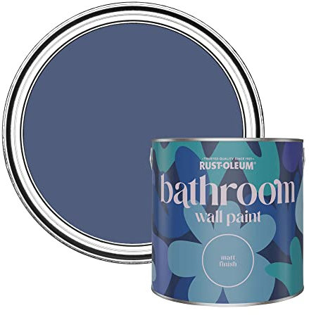 Rust-Oleum Dark Blue Water-Resistant Bathroom Wall & Ceiling Paint - Ink Blue 2.5L