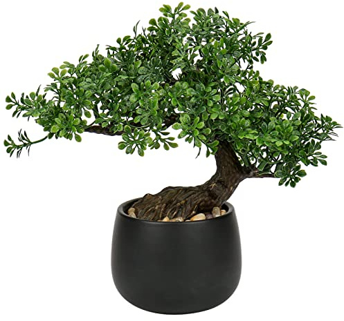 Artificial Bonsai Tree Juniper Faux Plants Indoor Fake Plants Decor with Ceramic Pots for Home Table Office Desk Bathroom Shelf Bedroom Living Room Farmhouse Decorations