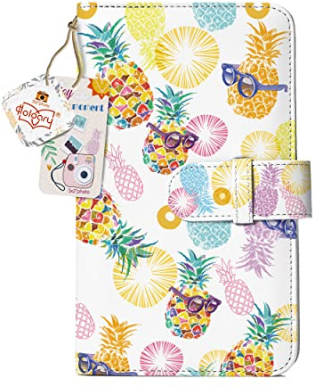Holoary Wallet Photo Album for 108 Pockets, Fujifilm Instax Mini Album 2x3 Photos, Instax Album, Polaroid Snap (Pineapple Juice)