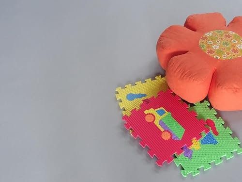 Revetement de sol en PVC en gris clair uni, Découpe (2m de large, 2,5m de long)