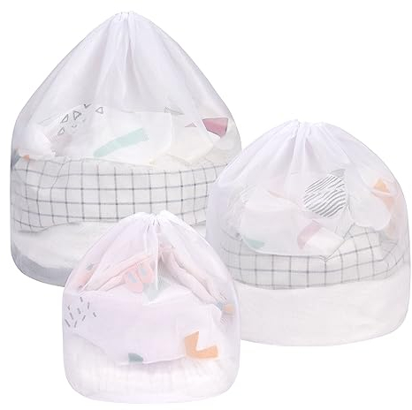 Flintronic Wäschesäcke, Wäschenetz Für Waschmaschine, Waschmaschinen, Waschbeutel, Wäschesack Wäschebeutel für Oberbekleidung, Dessous, Socken, Strumpfhosen, Strümpfe und Baby Kleidung (3 Stück)