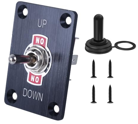 Pannello Interruttori a Levetta, 12V 30A 2 Pin Interruttore a Levetta On/Off a Impieghi Gravosi Impermeabile per Auto, Barche, Imbarcazioni