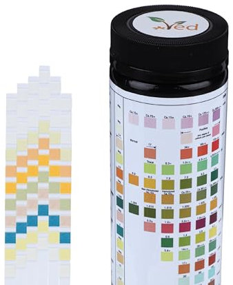 Bandelettes de test d'urine VED 100 x 14 en 1 | Bandelettes de test d'urine à 14 paramètres pour l'urobilinogène, la bilirubine, la cétone, le sang, les protéines, la densité, le pH.