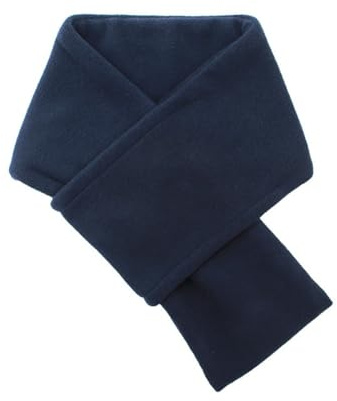 Blausky 1 sciarpa calda da uomo, 78 x 14 cm, in pile polare, tinta unita, morbida sciarpa invernale, sciarpa corta, scaldacollo per autunno, inverno, uomo e donna, colore nero, Blu mare, 78x14cm