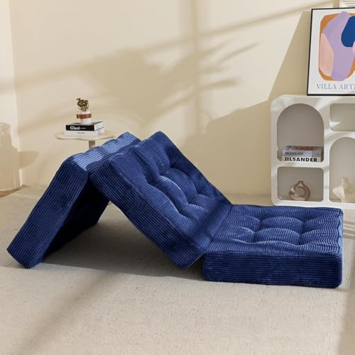 MAXYOYO Vikbar madrass för 1 person, 15 cm tjock för konvertibel futon, bärbar bäddsoffa, gästmadrass, extra säng, 90 x 195
