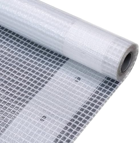 Tomostar Bâche de Rechange Serre Tunnel, Bâche de Protection pour Serre Film de Jardin Couverture de Polytunnel Anti-UV Imperméable Leno 260 g/m² 4 x 20 m Blanc