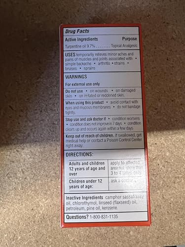 Dr. J.H. Mclean Medicine Co Volcanico Oil Turpentine Oil Muscle & Joint Pains 4 Oz