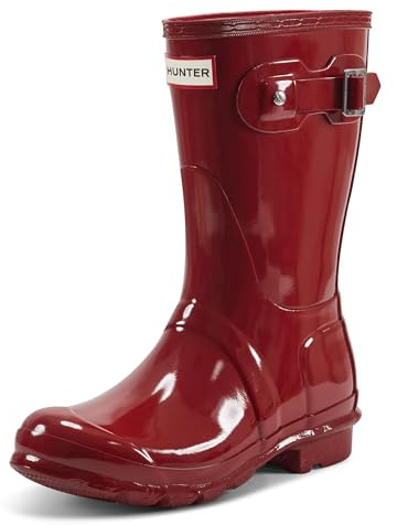 HUNTER Wmn Org Short Gloss, Botas de Agua para Mujer, Rojo (Military Red) 36 EU