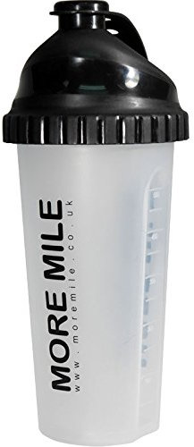 More Mile - Bottiglia shaker per proteine, capacità: 650 ml Black