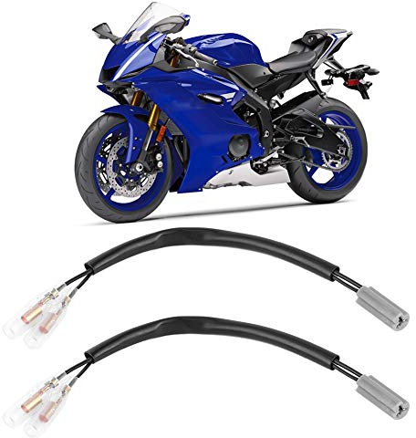 GAESHOW Adapterkabel för Blinkers för Motorcykel, Förlängningskabel för Motorcykel för LED-riktningssignaler, Passar YZF - R6 YZF - R1 FZ6 FZ10 Plast + Metall