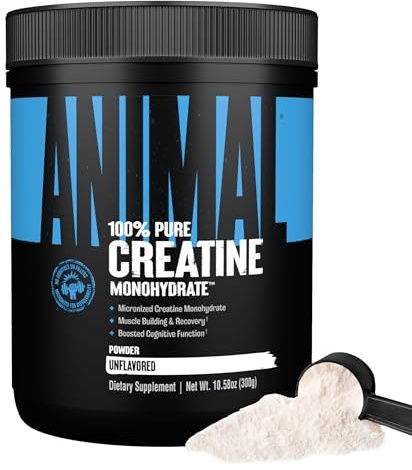 Animal Creatine Monohydrate Powder — Micronized for Muscle Recovery, Cellular Energy, and Daily Wellness — for Men and Women — Unflavored 300g