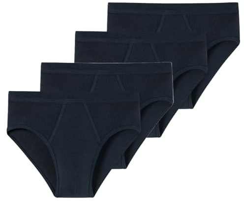 Schiesser herr trosor med gylf, finribba, vita, 4-pack, Blå (815), XL