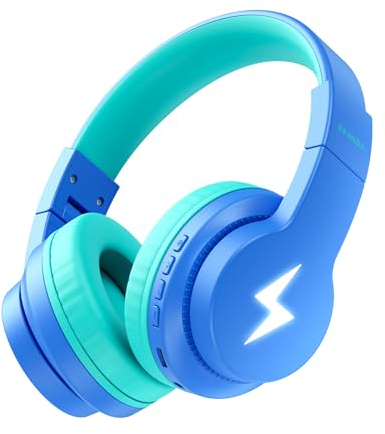 seenda Bluetooth Kopfhörer Kinder, Kinderkopfhörer Bluetooth mit 85dB/94dB Lautstärkebegrenzung, 45H Spielzeit, 3 Lightning-Modi, Bluetooth5.3, eingebautes Mikrofon für Schule/Reisen
