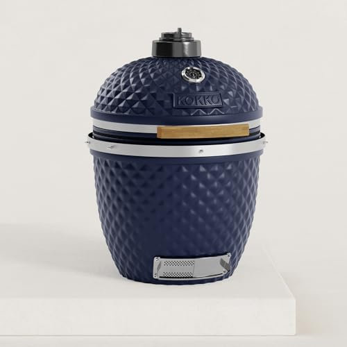 Kamado Kokko XL 22 de la marque Kokko Barbecue grand format : modèle très complet (62 cm x 86 cm) Diamètre de la grille : 47 cm Bleu marine