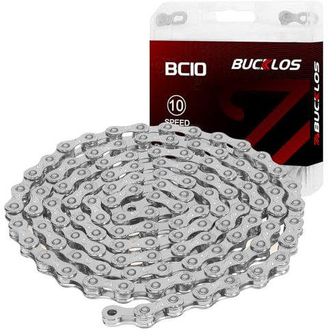 BUCKLOS 8/9/10/11/12 Speed Bike Chain for Shimano SRAM, Silver/Gold