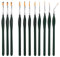 Pinceaux Peinture - 11 Pièces Pinceaux Professionnels pour Les Détails pour Acrylique, Détail Pinceau Aquarelle, Petit Ensemble de Pinceau Fin Maquette Modelisme d'art Professionnel pour Miniature