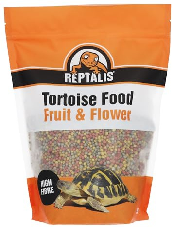 Reptalis Tortoise Food 750g | Fruit & Flower Pellets | Mediterranean Tortoises and Herbivorous Reptiles | Horsefield | Hermann | Natural Ingredients