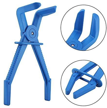 RASTKY Hose Clamp Tool 3Pcs Plastic Flexible Hose Clamp Tool Set Brake Fuel Water Line Plier Kit Remover (Blue)