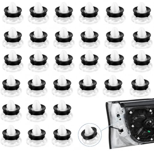 30 PCS Clips de Fixation Attaches Garniture,Universal Rivets en Plastique,Compatibles avec Peugeot Citroen Renault,Clips de Fixation pour Auto Voitures Panneaux de Portes,Agrafe Peugeot,OEM 7703077476