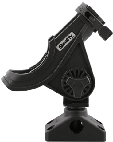 Scotty 0280-BK Rod Holder, Baicaster/Spinning, black W/0241 Side/Deck Mount