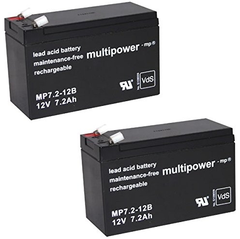 2 x replacement battery for 12V 7.2Ah steps, lift seat, lift flow, 1 2 Minivator 950 2000 Acorn super-glide 120PB lead acid battery