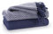 EHC Luxury Throws for Sofa Cover Couch Blanket Pack of 2, Navy Blue Throw -125x150cm