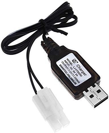 Ototec Strom- und Ladekabel, USB auf L6.2-2P, für funkgesteuerte Autos, 7,2 V, 250 mA, Ni-MH- Ni-CD-Akku für Fernbedienung, RC-Auto, -Boot, -Panzer