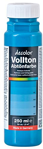 decotric Decolor Bunte Abtönfarbe Petrol - 250 ml I Dispersionsfarbe für dekorative Anstriche und wasserbasierten Materialien I Hohe Farbkraft & Ergiebigkeit