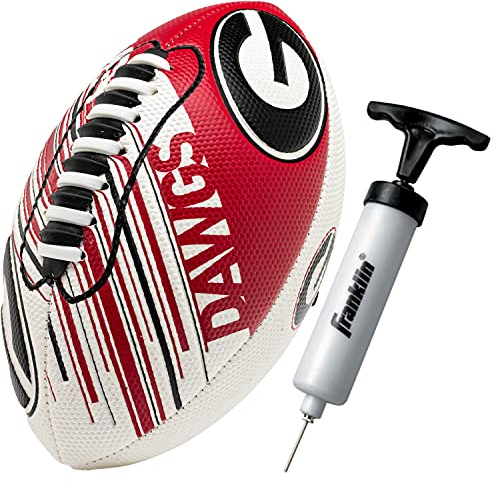 Franklin Sports Georgia Bulldogs Foam Football - Youth Mini Football for Kids - 8.5 Junior Soft Foam Ball - SPACELACE Easy Grip Cover - Perfect Toy for Kids
