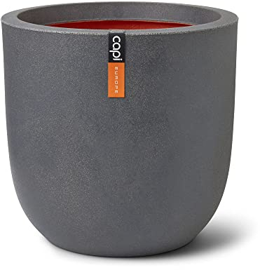 Capi Europe - Blumentopf Kugel Smooth NL - 54x52 - Dunkelgrau - Öffnung Ø46 - Blumentopf für den Innen- und Außeneinsatz - Bruchsicher - 100% recycelbar - KDG935