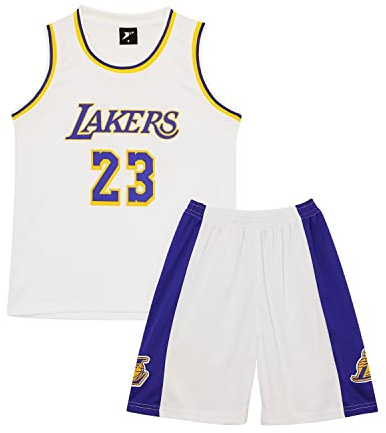 Huniam Maillots De Basketball Débardeur et Ensemble Court pour Garçons, Gilet et Shorts de Basket Enfant