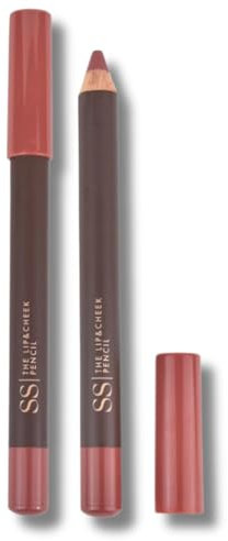 SS| Double S Beauty - Lápiz Perfilador Labios Versátil, Cremoso y Nutritivo | Pintalabios, Colorete y Sombra de Ojos Acabado Ultra Natural Satinado | Lip Liner Labial Fácil y Rápido (Rosado Cálido)