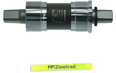 MSZweirad Shimano Fahrrad Innenlager BB-UN300 Vierkant BSA 68/73mm Verschiedene Achslängen inklusive Reflexband (68, 117mm (für Kettenkasten))