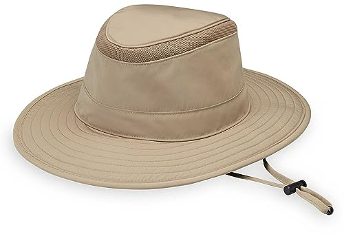 Wallaroo Hat Company Men’s Summit Sun Hat (Kahki, Medium/Large) – UPF 50+, Wide Brim, Packable Design, Chin Strap and Adjustable Size – Sun-Smart Functional Hat for Outdoor Adventures and Travel