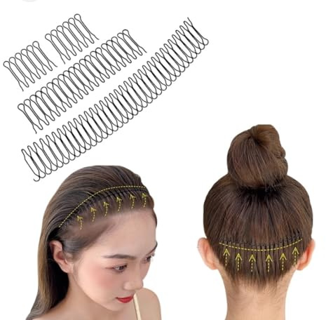 Juego de 4 diademas invisibles para el pelo – Haz tu propio peinado, diadema para hombres y mujeres, horquilla, horquilla, peinado, accesorios para el pelo para deportes al aire libre, yoga